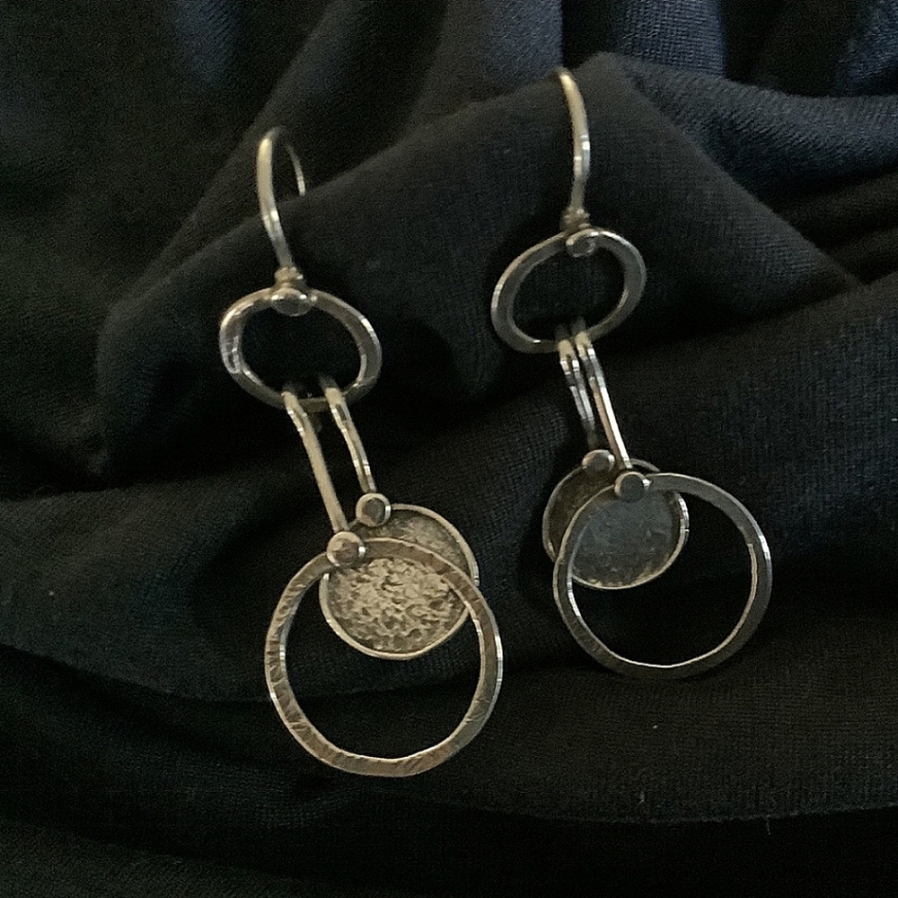 Silpada Oxidized 925 Sterling Earring W1549 - Picture 2 of 7